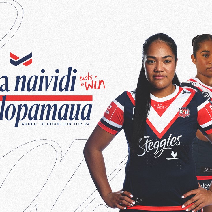 Roosters add Taina Naividi and Eliza Lopamaua to NRLW Top 24