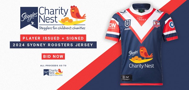 AUCTION! Sydney Roosters Steggles Charity Nest Round Jerseys