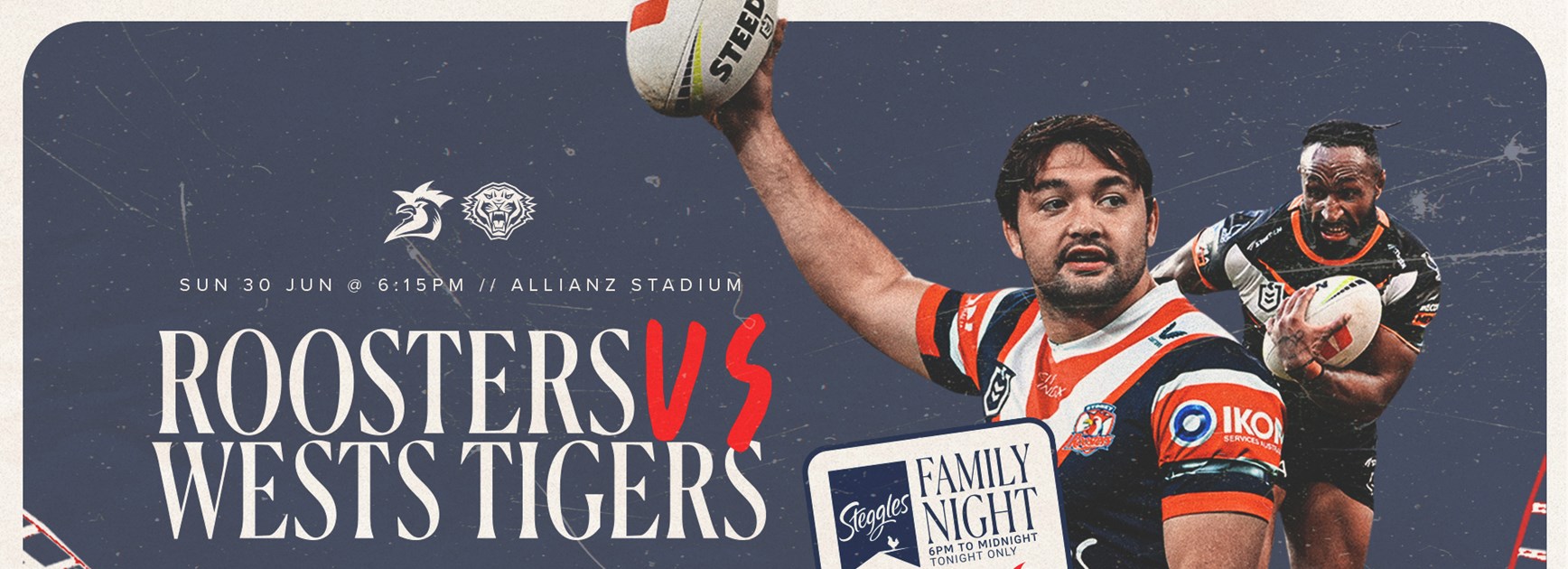 Get 20% Off All Round 17 Family Passes with Steggles Family Night!