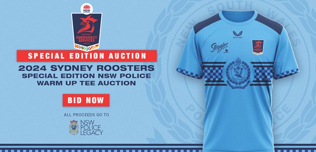 Sydney Roosters Emergency Services Match – NSW Police Training Tees