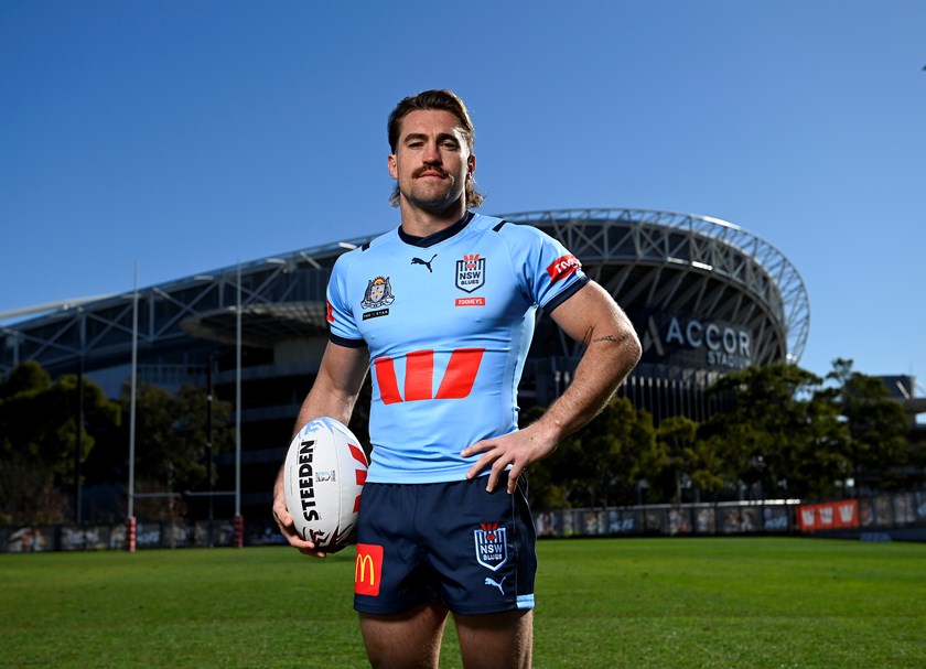 Ready for Roll Call: Connor Watson has been rewarded for his persistence and form with the no.14 jersey for NSW, one that Craig Wing wore with distinction. 