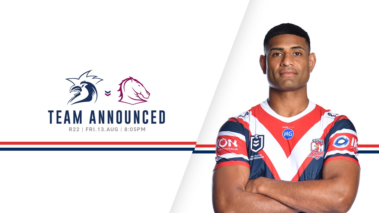 NRL Line Up for Round 21 vs Broncos