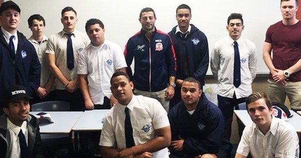 Roosters Visit Jj Cahill Memorial High School Roosters